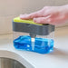 Sleek Metallic Dish Soap Dispenser with Sponge Holder