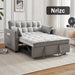 Modern Convertible Sleeper Sofa with Reclining Backrest Storage Pockets and Toss Pillows for Living Room