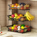 SpaceSaving 3Tier Fruit Stand with Banana Hangers