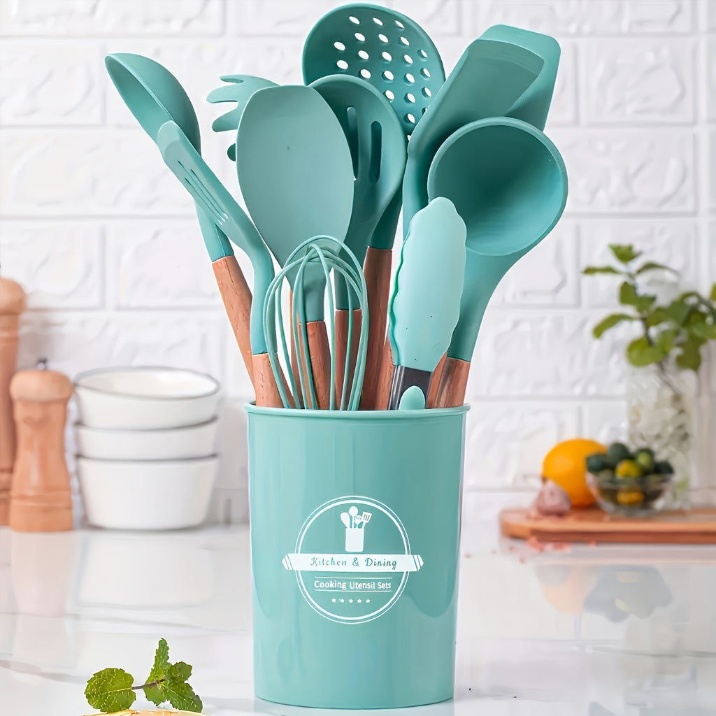 23Piece NonStick Silicone Kitchen Utensils Set with Holder