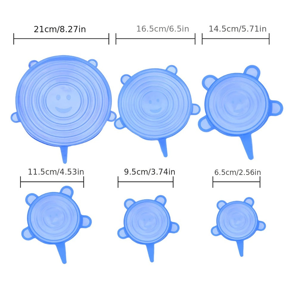 Reusable Silicone Stretch Lids Airtight Freshness for Food Containers