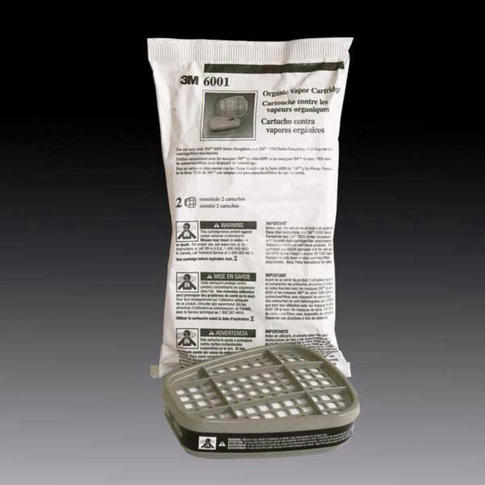 3M 6001 Organic Vapor Cartridges Reusable Respiratory Protection